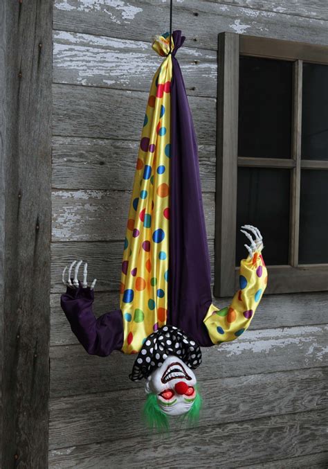 Animated Hanging 2 8 Foot Evil Clown Prop Animated Decoration