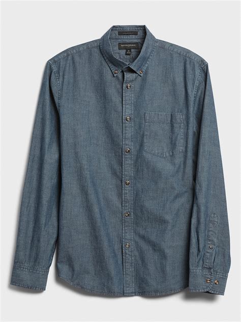 Organic Cotton Chambray Shirt Banana Republic Factory