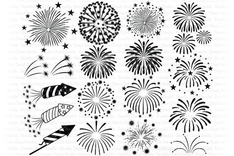 Fireworks Svg Fireworks Svg Files For Silhouette And Cricut Etsy