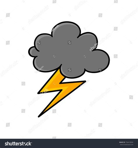 Cloud Lightning Bolt Cartoon