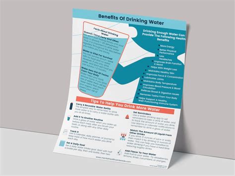 Benefits Of Drinking Water Printable Handout Healthy Habits Etsy