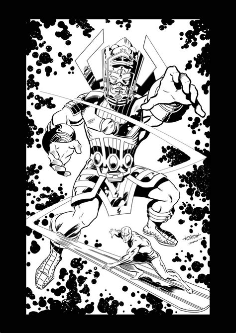 Galactus And Silver Surfer By Loston Wallace