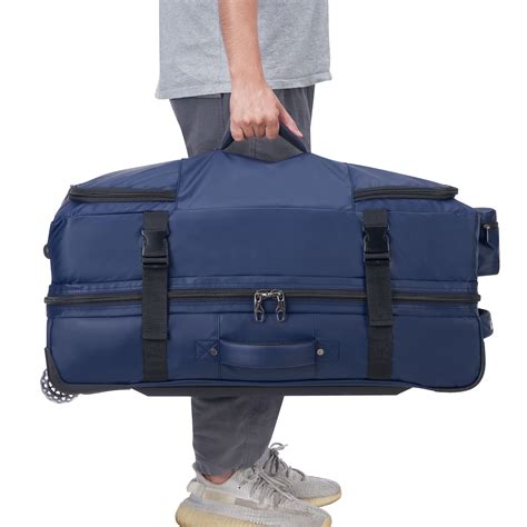 Delsey Paris Raspail Rolling Wheeled Duffle Bag Blue Inch