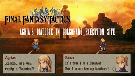 Final Fantasy Tactics Ps1 Agriass Dialogue In The Execution Site