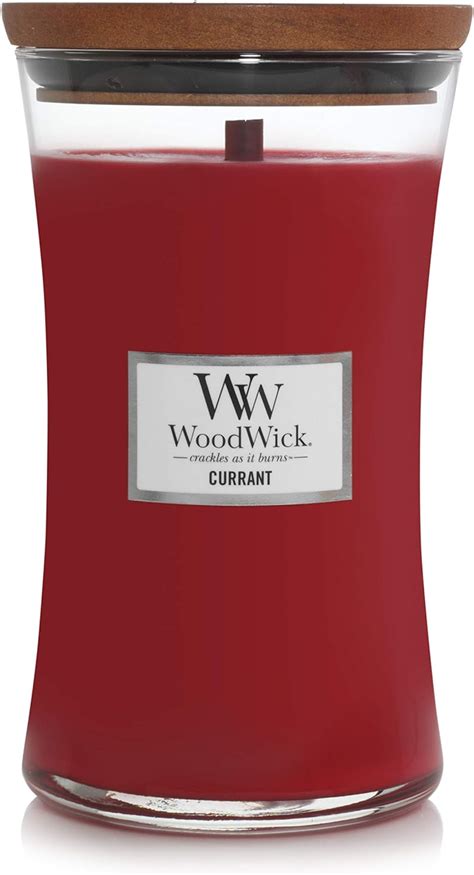 Woodwick Large Hourglass Scented Candle Currant With Crackling Wick