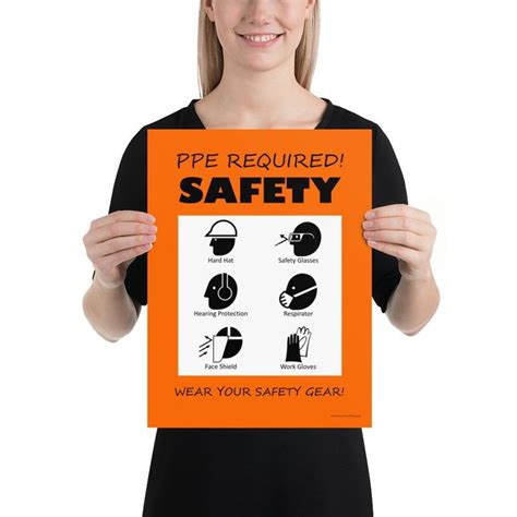 Construction Safety Poster Ppe Reminder With Infographics