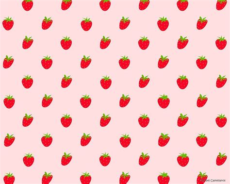 Cute Strawberry Kawaii Background Kawaii Red Hd Wallpaper Pxfuel