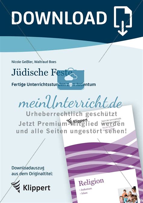 J Dische Feste Meinunterricht