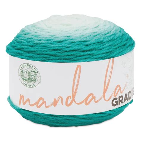 lion brand mandala gradient yarn seagreen  yds blick art materials