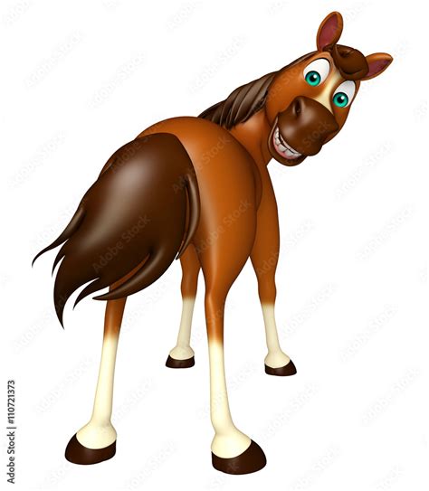 funny Horse cartoon character Stock Illustration | Adobe Stock