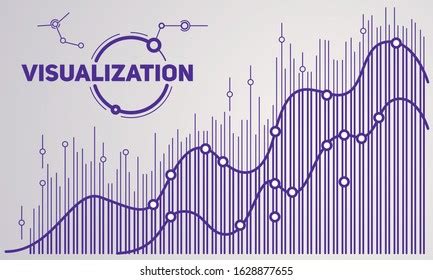 visualization chart concept background outline illustration stock
