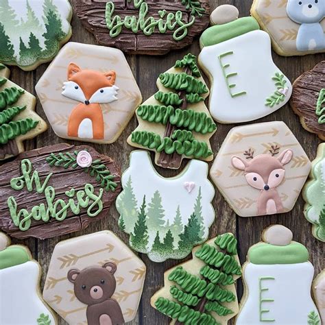 Adorable Woodland Baby Shower Cookies