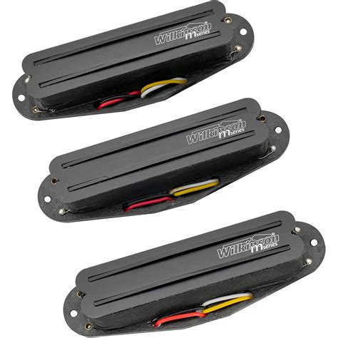 Wilkinson Low Gauss Black Hot Rail Ceramic Single Coil Sized Humbucker Pickups For Strat