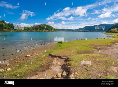 view of lake furnas sao miguel azores Stock Photo - Alamy