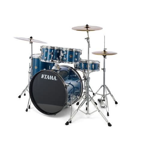 Tama Rhythm Mate Rm Kh C Hlb Hairline Blue Acoustic Drum Set Drums