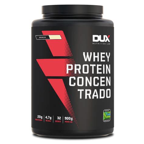 Whey Protein Concentrado 100 Puro Pote 900g Dux Nutrition Full