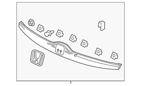Honda Fit Garnish Assembly Rear License T R A Oem