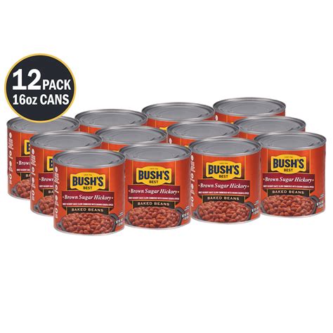 12 Cans Bush S Brown Sugar Hickory Baked Beans Canned Beans 16 Oz