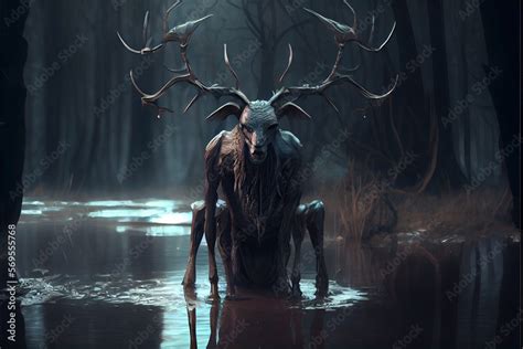 Wendigo With Antlers Character Design Concept Charac Ai Generated Art