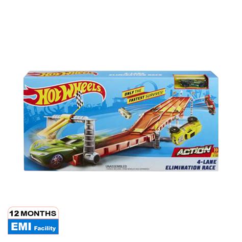 Hot Wheels 4 Lane Elimination Race Track Set Exclusive GDY60 Toy House
