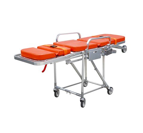 Ya As05 Folding Ambulance Wheelchair Stretcher Orange Color