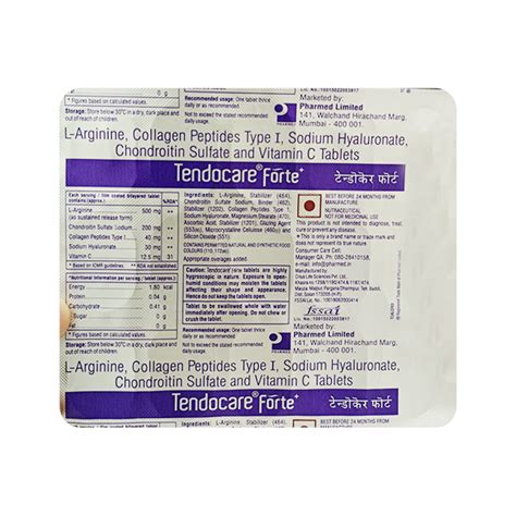 Buy Tendocare Forte Tablet 15 S Online At Upto 25 OFF Netmeds