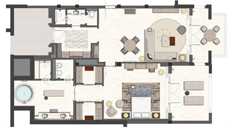 Hotel Luxury Suite Floor Plan