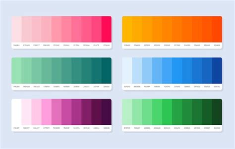 Muestras Del Catálogo De La Paleta De Colores Pantone En Rgb