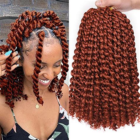 GetUSCart Leeven 7 Packs Copper Red Passion Twist Hair 12 Inch Water