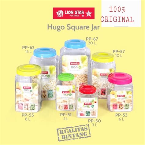 Jual Lion Star Hugo Round Jar Square Jar Toples Pelastik Toples