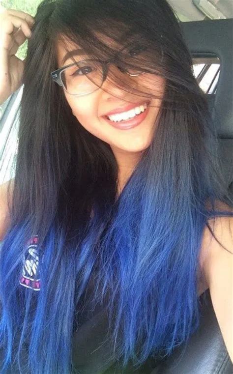 10 Inspiring Black Hair With Blue Tips Hairstylecamp