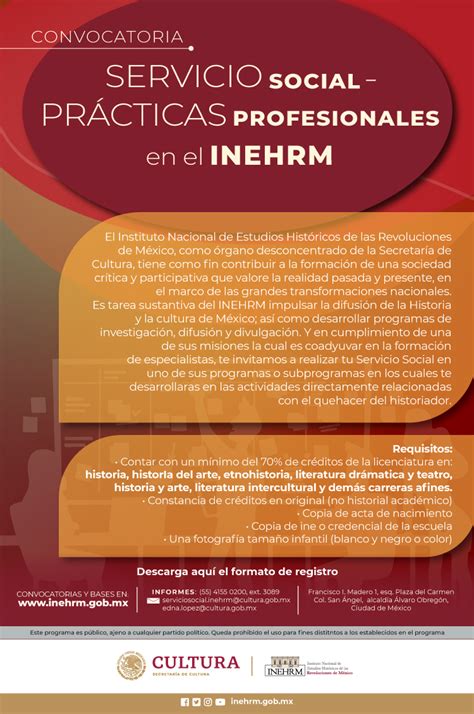 INEHRM On Twitter ServicioSocialINEHRM El INEHRM Te Invita A