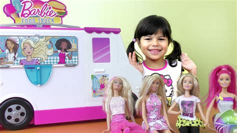 Barbies Food Truck Cooking Food Amazing Playset Playing With