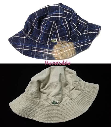 Vintage Vintage Lacoste Reversible Bucket Hat Grailed