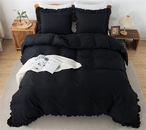 Andency Black Duvet Cover Full Size 79x90inch 3 Pieces 1