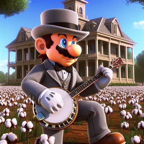 Mario plays Dixie on banjo by SpongebobNintendo20 on DeviantArt