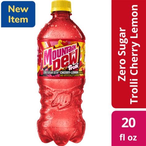 mountain dew  sugar trolli cherry lemon soda bottle  fl oz