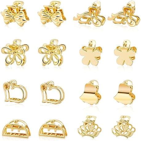 Amazon Cwjcytnsn Pcs Small Metal Hair Claw Clips Gold Mini