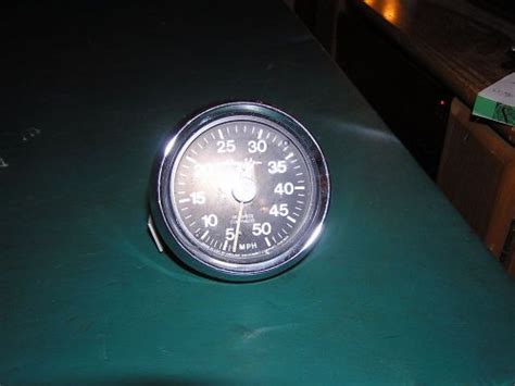 Find Vintage Chrome Airguide Classic Boat Speedometer 50mph Contralog In Brooksville Florida