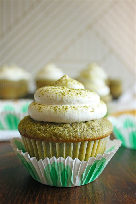 Matcha Green Tea Cupcakes With Whipped Cream Wild Wild Whisk