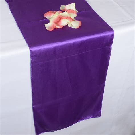 Purple 12 X 108 Inch Satin Table Runner