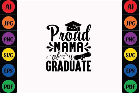 Proud Mama Of A Graduate Graphic By Mina Akter · Creative Fabrica