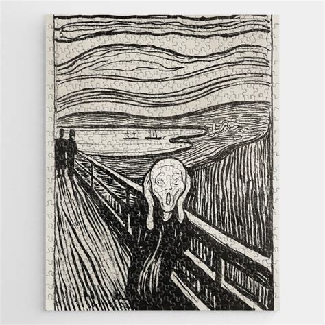 Edvard Munch The Scream Woodblock Jigsaw Puzzle – Society6
