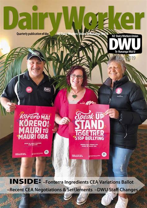 New Zealand Dairy Workers Union Dairy Worker Magazine