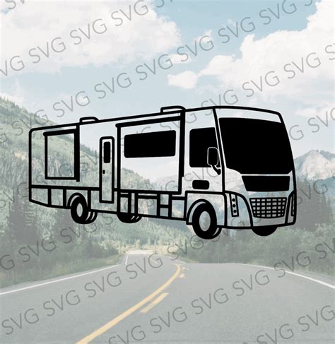 Class A Svg Class A Camper Camping Class A Svg Motorhome Svg Camper Cut File Camper Cutting