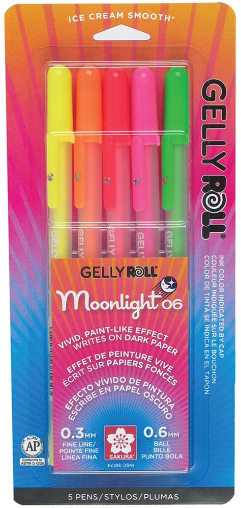 Sakura Gelly Roll Moonlight Pen Set Fine 5 Colors Dawn