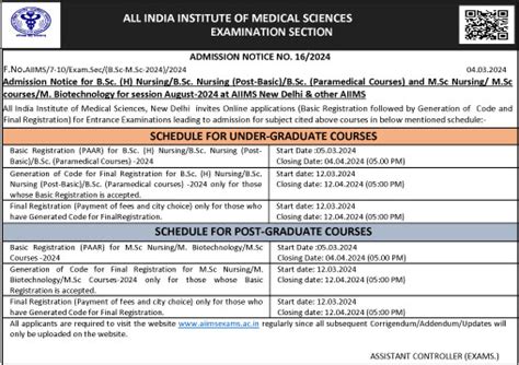 AIIMS NORCET 6 Notification 2024 OUT Exam Date Eligibility Fee And