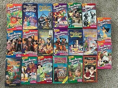 20 DISNEY SING Along Songs VHS Videos Lot - All Different $100.24 ...