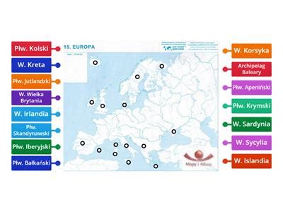 Morza Mapa Europa I Oceany Materia Y Dydaktyczne