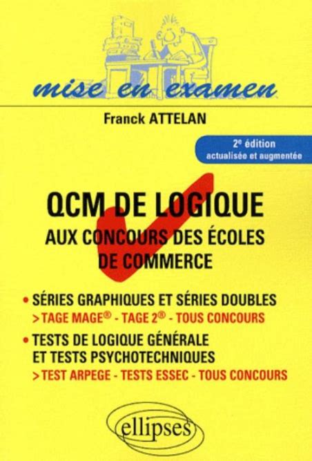 QCM de logique aux concours des écoles de commerce IAE Master 2e